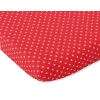 Drap-housse pour Berceau en Coton 140x70 cm Rouge à Pois