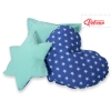 Ensemble de Coussin 3 pcs Bleu Foncé
