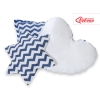 Ensemble de Coussin 3 pcs Bleu Foncé Chevron