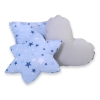 Ensemble de Coussin 3 pcs Bleu Gris étoiles