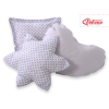 Ensemble de Coussin 3 pcs Gris