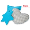 Ensemble de Coussin 3 pcs pour Tipi Gris Turquoise à Carreaux