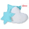 Ensemble de Coussin 3 pcs pour Tipi Turquoise à Pois
