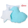 Ensemble de Coussin 3 pcs pour Tipi Turquoise à Pois