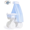 Ensemble de Couvertures 4 pcs pour Berceau avec Ciel Isabella Damier Bleu