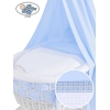 Ensemble de Couvertures 4 pcs pour Berceau avec Ciel Isabella Damier Bleu