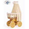 Ensemble de Couvertures 4 pcs pour Berceau avec Ciel Isabella Beige à pois Blancs