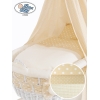 Ensemble de Couvertures 4 pcs pour Berceau avec Ciel Isabella Beige à pois Blancs