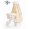 Ensemble de Couvertures 4 pcs pour Berceau avec Ciel Isabella Beige à pois Blancs