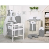 Ensemble de Linge de Lit 5 pcs avec Baldaquin - Little Prince/Princess Anthracite