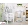 Ensemble de Linge de Lit 5 pcs avec Baldaquin - Little Prince/Princess Gris