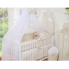 Ensemble de Linge de Lit 5 pcs avec Moustiquaire Beige à Pois Cœurs