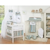 Ensemble de Linge de Lit 5 pcs avec Moustiquaire Brun Rayures Cœurs
