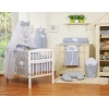 Ensemble de Linge de Lit 5 pcs avec Moustiquaire Gris à Pois Cœurs