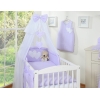 Ensemble de Linge de Lit 5 pcs avec Moustiquaire Lila à Pois Cœurs