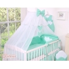 Ensemble de Linge de Lit 5 pcs avec Moustiquaire Menthe Cœurs