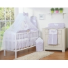 Ensemble de Linge de Lit 5 pcs avec Moustiquaire Rose Fleurs Cœurs