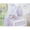 Ensemble de Linge de Lit 5 pcs avec Moustiquaire Rose Fleurs Cœurs