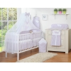 Ensemble de Linge de Lit 5 pcs avec Moustiquaire Rose Fleurs Cœurs