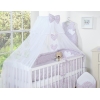Ensemble de Linge de Lit 5 pcs avec Moustiquaire Rose Fleurs Cœurs