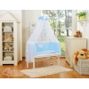 Ensemble de Linge de Lit 6 pcs pour Lit de Cododo Bleu Cœurs
