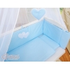 Ensemble de Linge de Lit 6 pcs pour Lit de Cododo Bleu Cœurs