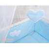 Ensemble de Linge de Lit 6 pcs pour Lit de Cododo Bleu Cœurs