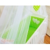Ensemble de Linge de Lit 6 pcs pour Lit de Cododo Vert à Pois Cœurs