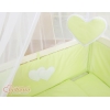 Ensemble de Linge de Lit 6 pcs pour Lit de Cododo Vert Cœurs
