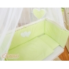 Ensemble de Linge de Lit 6 pcs pour Lit de Cododo Vert Cœurs