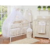 Ensemble de Linge de Lit Bébé  11 pcs  Moustiquaire Beige à Pois Cœurs