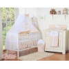 Ensemble de Linge de Lit Bébé 11 pcs  Moustiquaire Beige à Pois Cœurs
