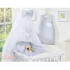 Ensemble de Linge de Lit Bébé  11 pcs  Moustiquaire Gris Cœurs