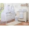 Ensemble de Linge de Lit Bébé  11 pcs  Moustiquaire Gris Cœurs