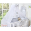Ensemble de Linge de Lit Bébé  11 pcs  Moustiquaire Gris Cœurs