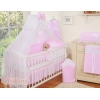 Ensemble de Linge de Lit Bébé 11 pcs  Moustiquaire Rose à Pois Cœurs
