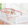Ensemble de Linge de Lit Bébé 3 pcs Orange Rayures Cœurs