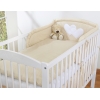 Ensemble de Linge de Lit de Lit pour Bébé 2 pcs Beige à Pois Cœurs