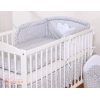Ensemble de Linge de Lit de Lit pour Bébé 2 pcs Gris à Pois Cœurs