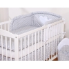 Ensemble de Linge de Lit de Lit pour Bébé 2 pcs Gris à Pois Cœurs