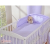Ensemble de Linge de Lit de Lit pour Bébé 2 pcs Lila Cœurs