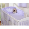 Ensemble de Linge de Lit de Lit pour Bébé 2 pcs Lila Cœurs