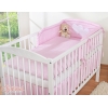 Ensemble de Linge de Lit de Lit pour Bébé 2 pcs Rose à Pois Cœurs