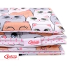 Ensemble de Linge de Lit Enfant 2 pcs 100x135 MINI Rose Gris Chats