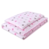 Ensemble de Linge de Lit Enfant 2 pcs 100x135 MINI Rose Gris étoiles