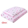 Ensemble de Linge de Lit Enfant 2 pcs 100x135 MINI Rose Gris étoiles