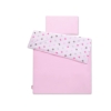 Ensemble de Linge de Lit Enfant 2 pcs 100x135 MINI Rose Gris étoiles