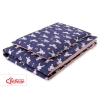 Ensemble de Linge de Lit Enfant 2 pcs 140x200 cm JUNIOR Bleu Foncé Lapins