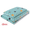 Ensemble de Linge de Lit Enfant 2 pcs 140x200 cm JUNIOR Menthe Arbres