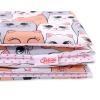 Ensemble de Linge de Lit Enfant 2 pcs 140x200 cm JUNIOR Rose Gris Chats